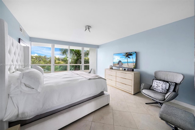 view of tiled bedroom