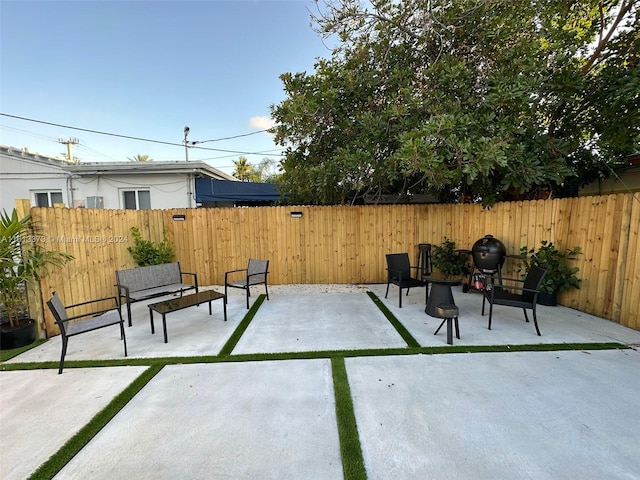 view of patio / terrace featuring grilling area