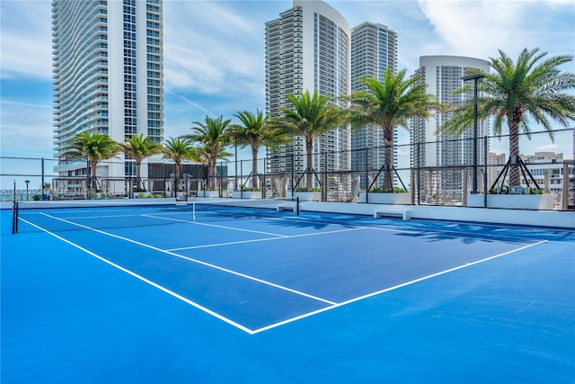 view of tennis court