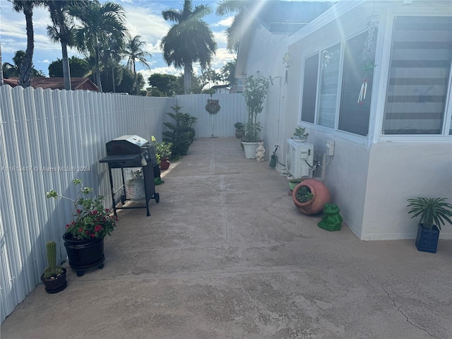 view of patio / terrace featuring a grill