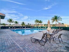 view of pool with a patio area