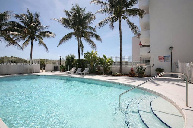 view of pool with a patio area