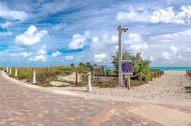 view of property's community featuring a water view