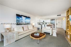 view of carpeted living room