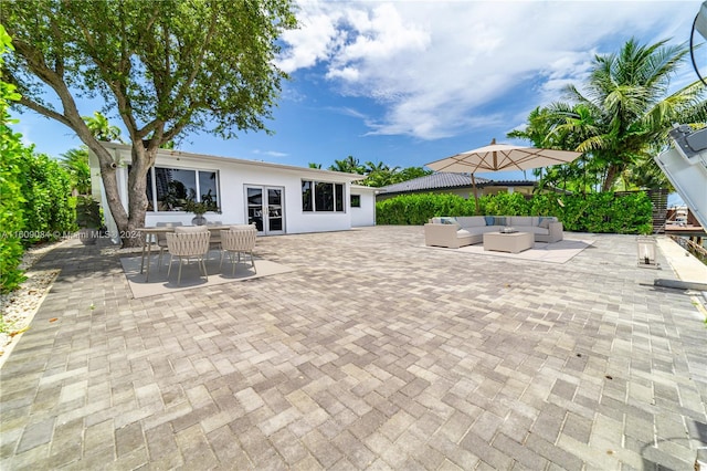 view of patio / terrace with an outdoor hangout area