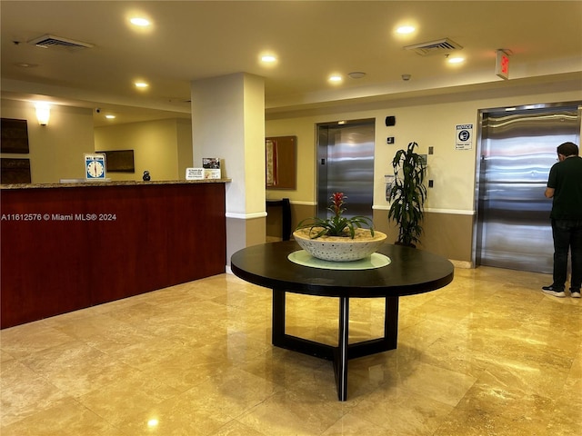 view of reception area