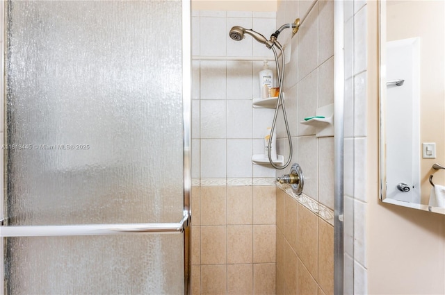 bathroom with an enclosed shower