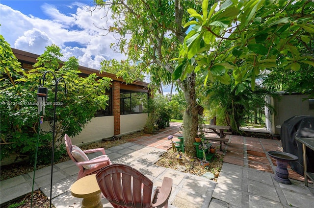 view of patio / terrace featuring grilling area