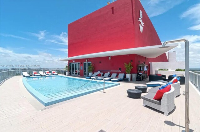 view of pool with a patio