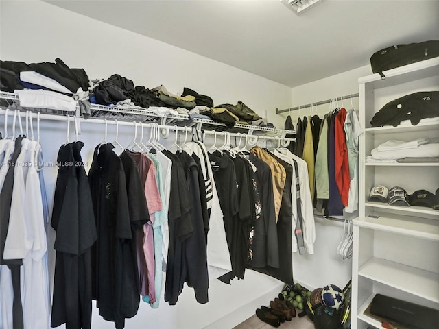 view of walk in closet