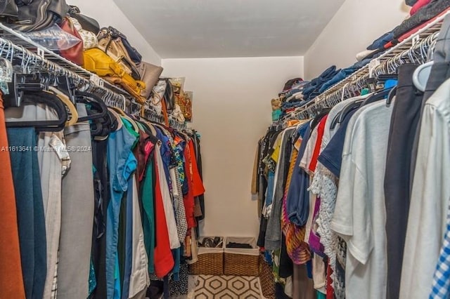 view of walk in closet