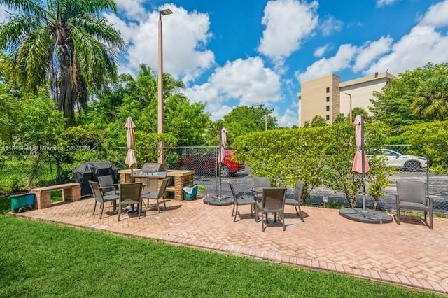 view of patio / terrace with grilling area