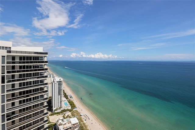 water view featuring a beach view