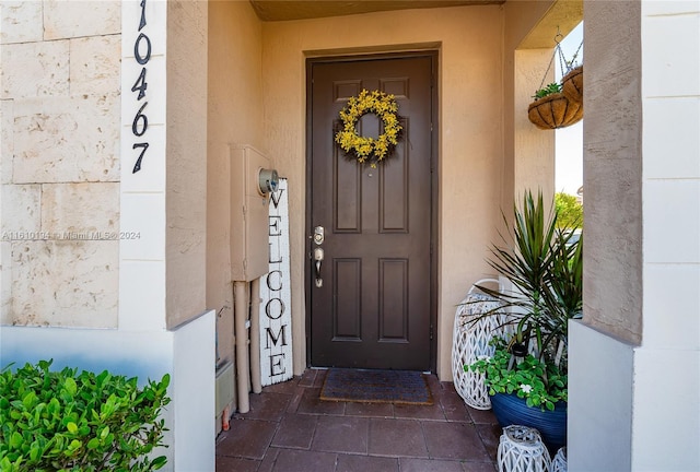 view of doorway to property