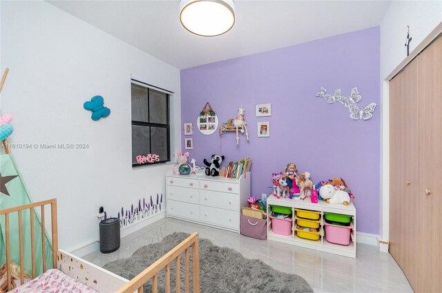 view of tiled bedroom