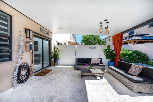 view of patio featuring outdoor lounge area