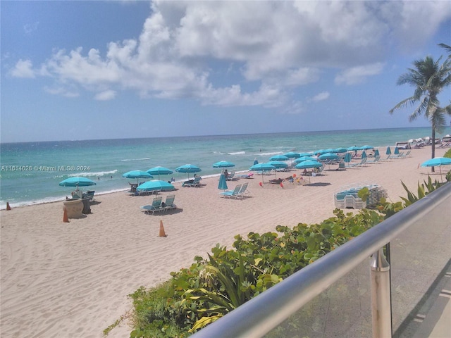 property view of water with a view of the beach