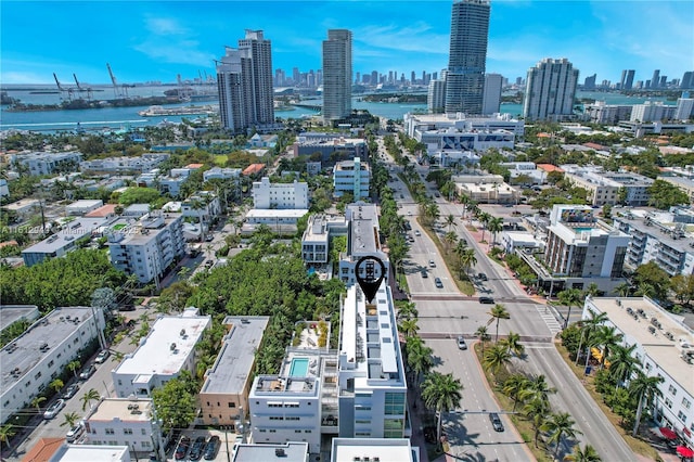 421 Meridian Ave Unit 16, Miami Beach, FL 33139 - aerial view of skyline and a large body of water