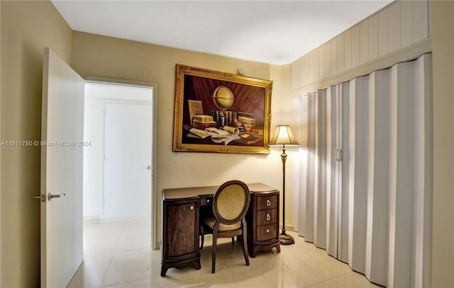 office featuring light tile patterned floors