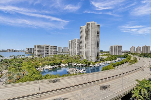 exterior space featuring a water view