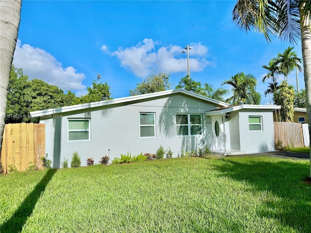 exterior space with a lawn