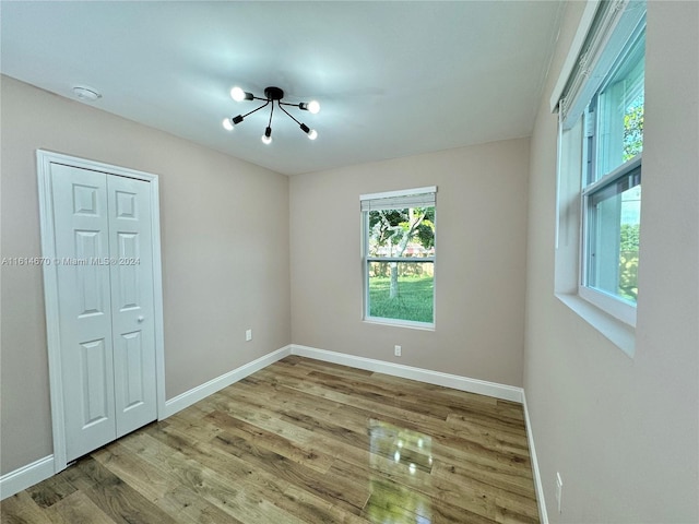 empty room featuring light hardwood / wood-style flooring