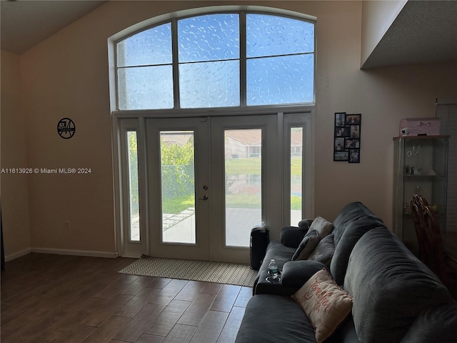 doorway with french doors