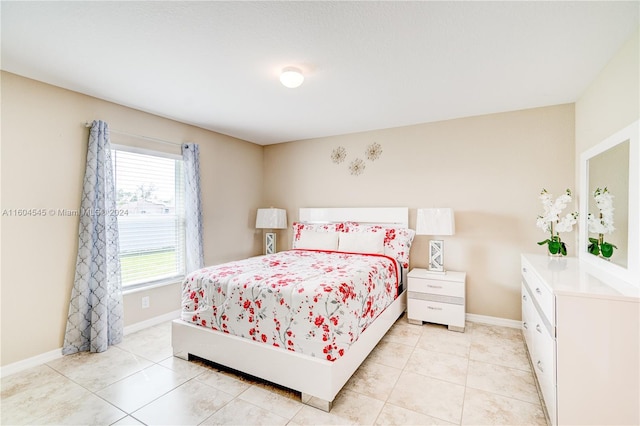 view of tiled bedroom