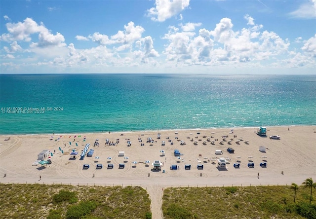 water view with a view of the beach