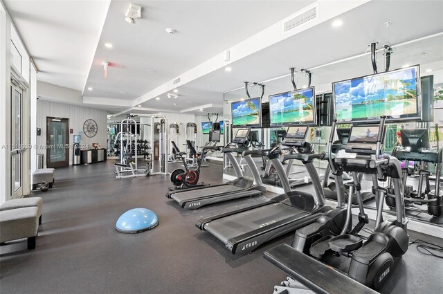 view of exercise room