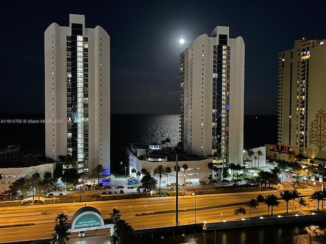 view of city featuring a water view