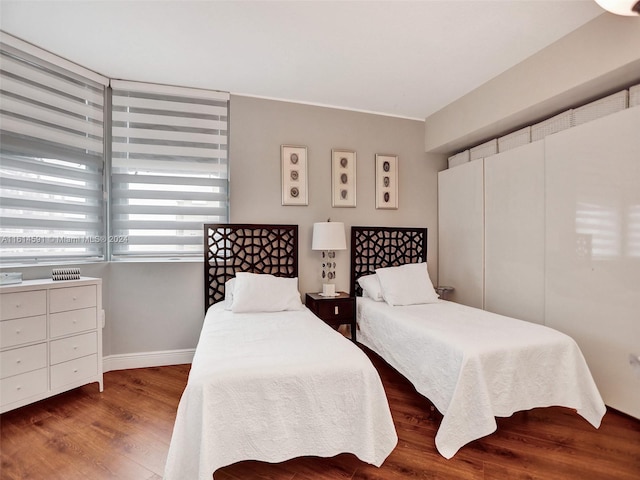 bedroom featuring hardwood / wood-style flooring