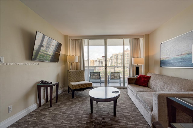 view of carpeted living room