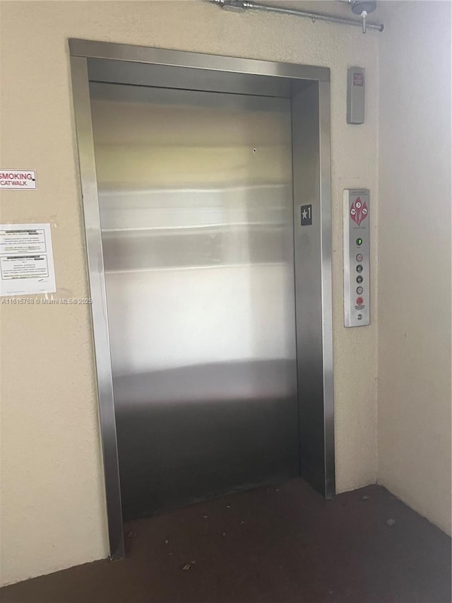 interior space featuring elevator