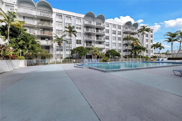 view of pool featuring a patio area