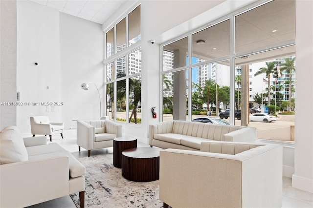 3000 S Ocean Dr Unit 206, Hollywood, FL 33019 - living room with a high ceiling