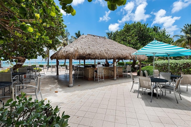 3000 S Ocean Dr Unit 206, Hollywood, FL 33019 - view of patio / terrace featuring a gazebo