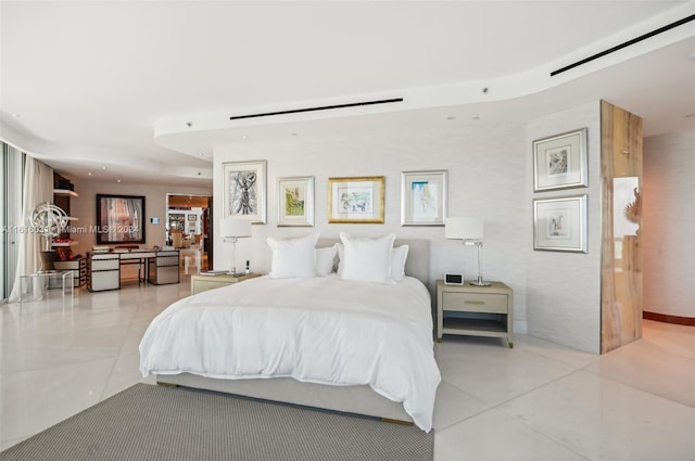 view of tiled bedroom