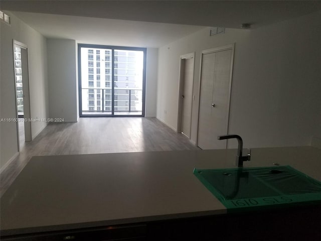 kitchen featuring light hardwood / wood-style flooring