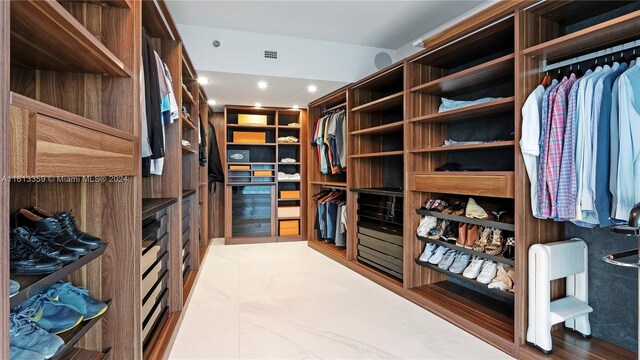 view of walk in closet