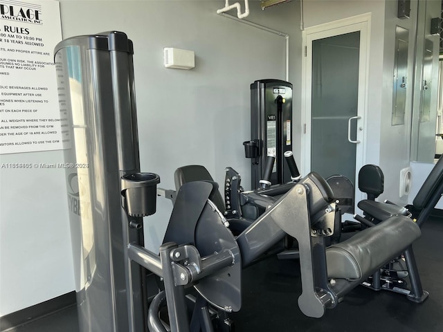 view of workout area