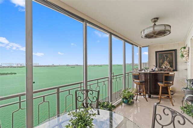 view of sunroom