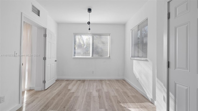 interior space with light wood-type flooring