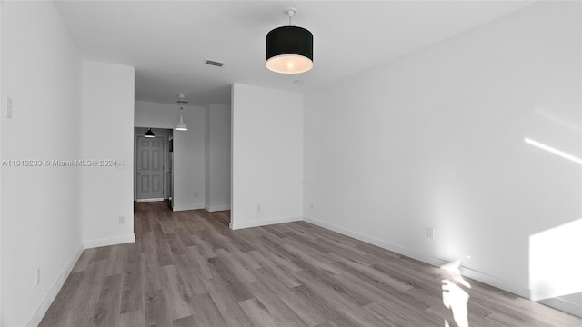 empty room featuring light hardwood / wood-style flooring