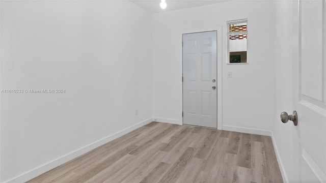 empty room featuring light hardwood / wood-style floors