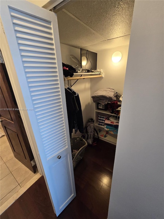 spacious closet featuring light wood-type flooring