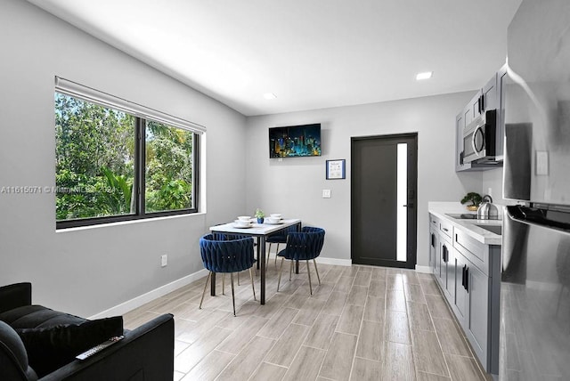 kitchen featuring appliances with stainless steel finishes