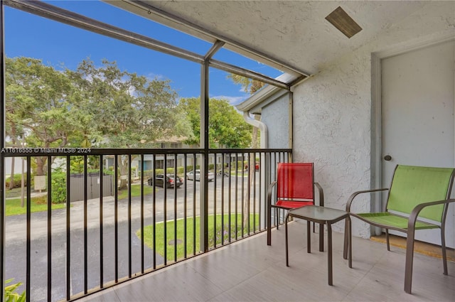 view of sunroom