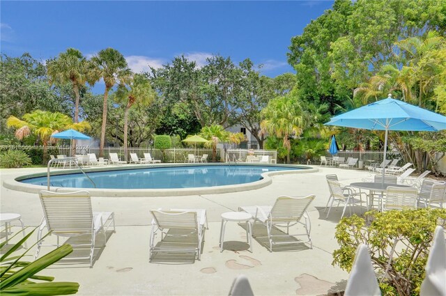 view of pool with a patio area