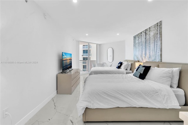 view of tiled bedroom